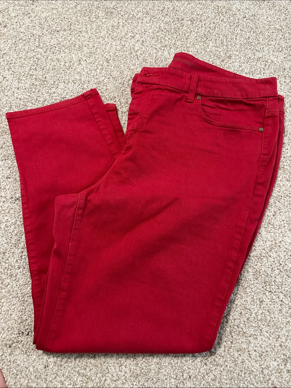 Chico’s Women's Red Stretch Skinny Jeans